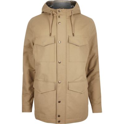Brown four pocket coat